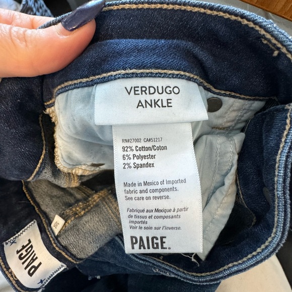 Paige Distressed Verdugo Ankle Jeans - Picture 3 of 5